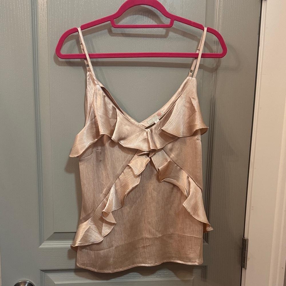 Gianni Bini Pink Ruffle Camisole